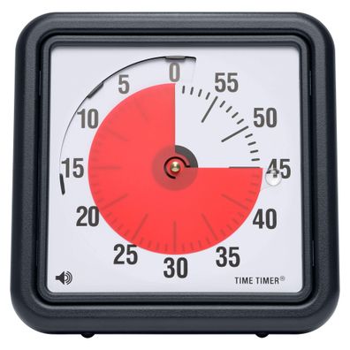 Time Timer TTA1-W visueller 60-Minuten Countdown 18x18 cm schwarz