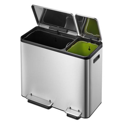EKO Ecocasa Mélleimer 30L + 15L Tretmélleimer Mélltrennsystem Edelstahl