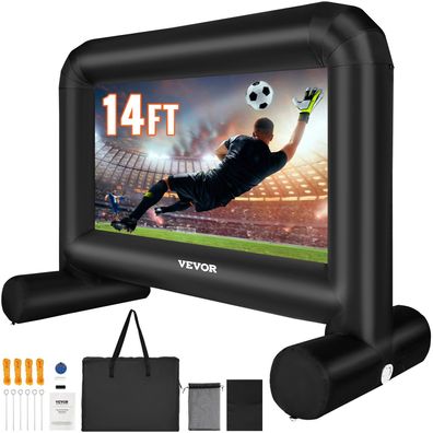 VEVOR Aufblasbare Beamer-Leinwand 215,9 cm 1080P 4K 3D HDR Outdoor 16:9