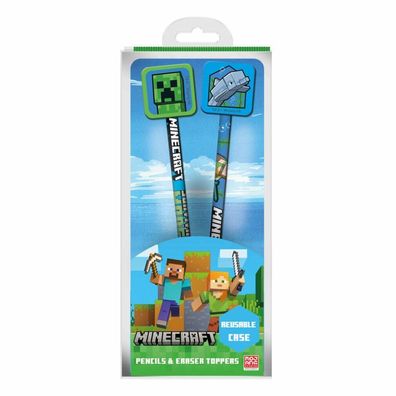 Minecraft Bleistifte mit Topper 2er-Pack