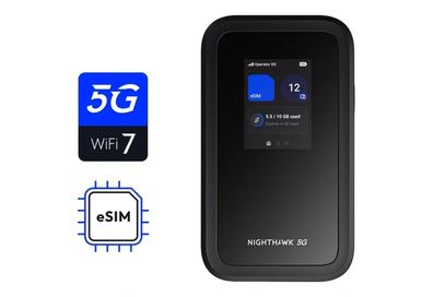 Netgear Nighthawk M7 5G WiFi 7 Mobiler Hotspot-Router (MH7150) mit eSIM