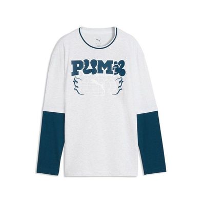 Puma Kinder T-Shirt MID90s Relaxed Layered Longsleeve Tee B 694662