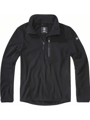 Brandit Herren Fleecepullover Fleece Troyer Black
