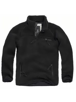 Brandit Jacke Teddyfleece Troyer in Black