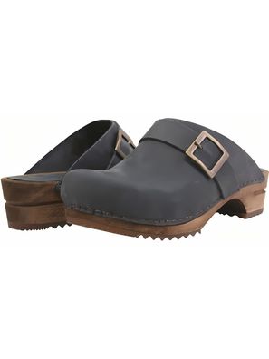 Sanita Damen Offener Clog Wood-Urban Open Blueberry