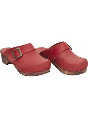 Sanita Damen Offener Clog Wood-Urban Open Dark Red