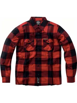WCC West Coast Choppers Herren Hemd Rigid Flannel WCCWS158RD