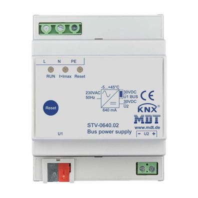 MDT Busversorgung STV-0640.02 KNX Netzteil 640mA 6TE REG Reiheneinbau