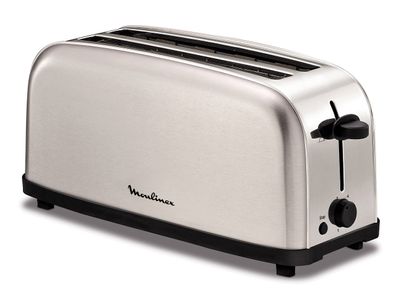 Moulinex Classic 2 Toaster 1400 W Edelstahl Grau 2 Schlitze 6 Stufen