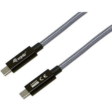 equip USB-C Kabel 2 m 240W PD 20Gbit 4K 60Hz Schwarz
