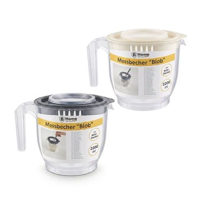 2-in-1 Messbecher & Rührschüssel mit Deckel 2200 ml, für Backen und Kochen