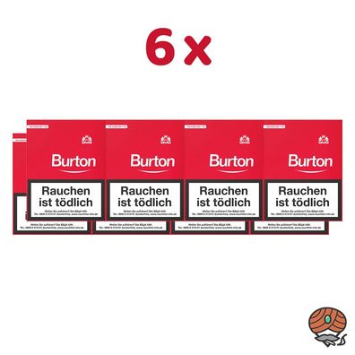 6 Stangen Burton Original Filterzigarillos (25 Stück/ Schachtel)