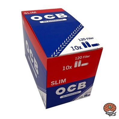 OCB Drehfilter Slim mit Klebestreifen 10x 120 Stück 6mm