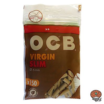 OCB Unbleached Slim Virgin Filter 10x 150 Stück 6mm