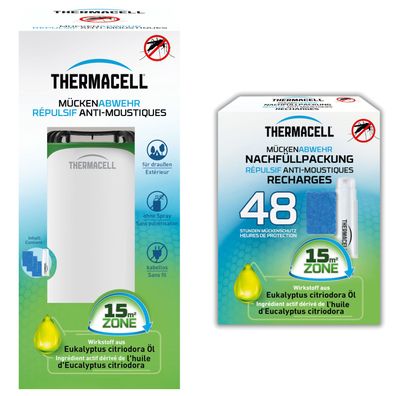 Thermacell Mückenabwehr Protect, weiß-grün + Nachfüllpackung 48 Stunden