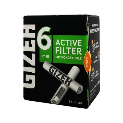 Gizeh Active Filter 6 mm Aktivkohle Box à 34 Stück