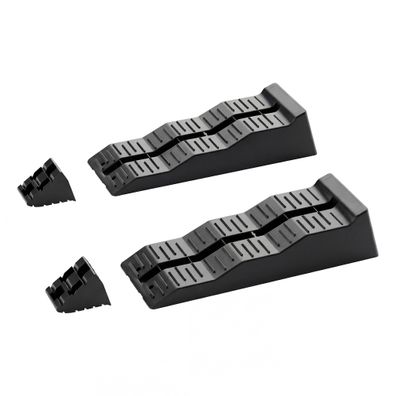 Wiltec Stufenkeile Paar 40/70/100mm Stopper Auffahrkeile Ausgleichskeile Camper