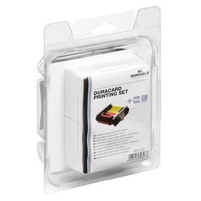 Durable Durable Duracard Printing Set 1Farbband + 100 Plastikkarten
