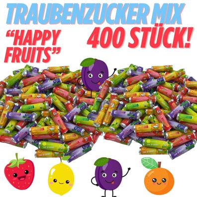 400 Traubenzucker Frucht Röllchen Großpackung einzeln verpackt Großbeutel