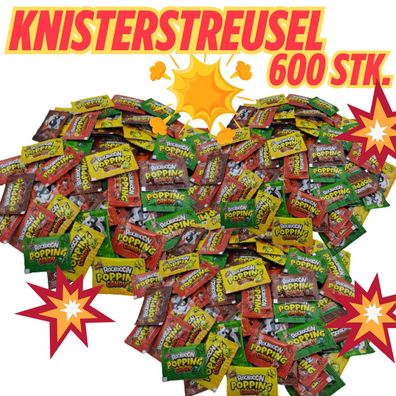 600 Beutel Popping Candy Knallzucker Knisterstreusel Großpackung