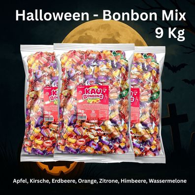 9kg Hartbonbon Fruchtmix einzeln verpackt Großpackung Süßwaren B2B