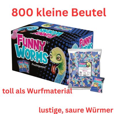 800 Fruchtgummi Würmer Einzelverpackung Großpackung