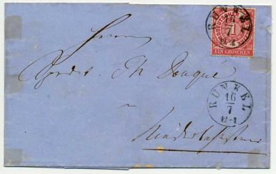 Norddeutscher BUND NDP Nr 4-RUNKEL BRIEF EF X7256E2