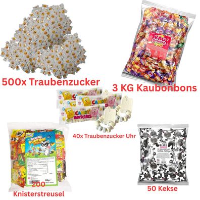 5,87kg Süßigkeiten Mix Traubenzucker Kaubonbons Knisterstreusel Großpackung