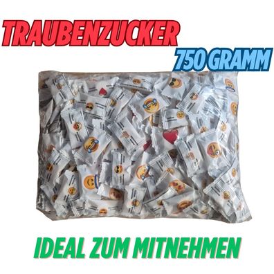300 Traubenzucker Bonbons Emoji einzeln verpackt Großpackung Beutel