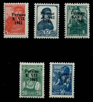 BES. 2WK Estland PERNAU Nr 5I-9I postfrisch gepr. X70BDDE