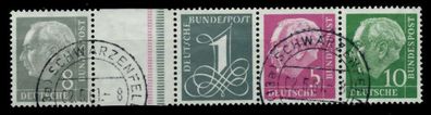 BRD Zusammendruck Nr WZ15aIVYII gestempelt 3ER STR gepr. X732FFE