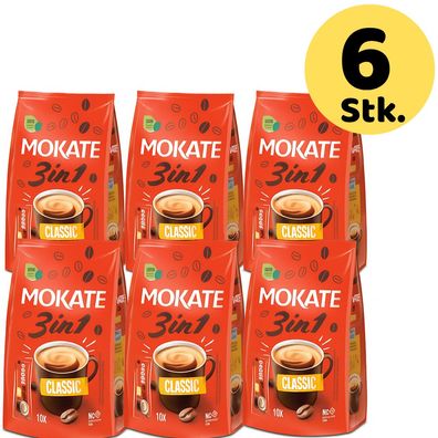 6x Mokate 3in1 Classic Instantkaffee