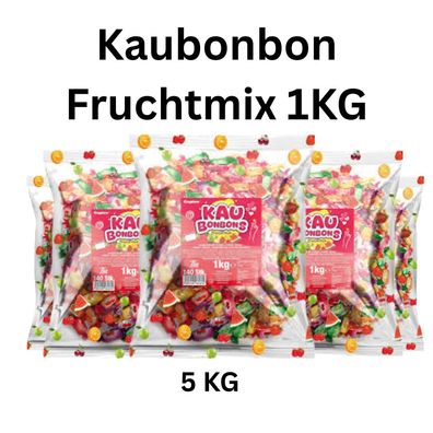 5 kg Kaubonbon Fruchtmix einzeln verpackt Vorratspackung