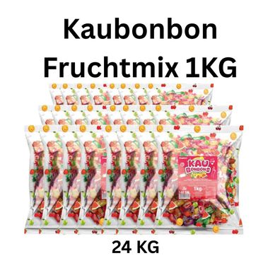 24 kg Kaubonbon Fruchtmix einzeln verpackt Bonbons Mega Großpackung