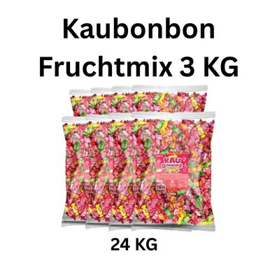 24kg Kaubonbon Fruchtmix einzeln verpackt Bonbons XXL Großpackung