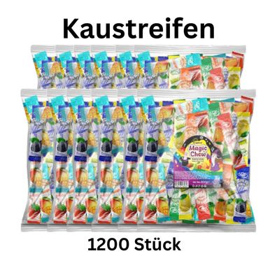 1200 Stück Kaustreifen Fruchtmix einzeln verpackt