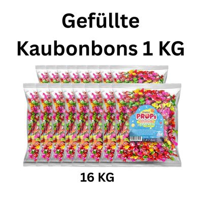 16 kg Gefüllte Kaubonbons Premium Einzelverpackt Mittelpackung
