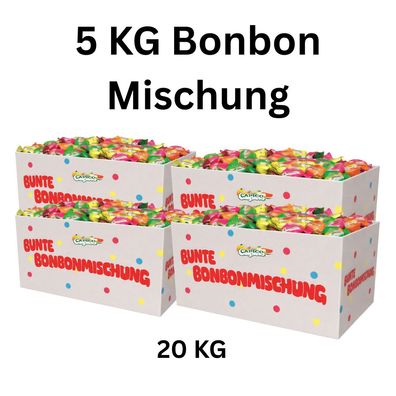 20 kg Bonbon Mischung bunt einzeln verpackt Hartkaramelle Mittelpackung