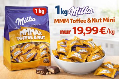 1kg Milka MMMAX Toffee Nut Mini einzeln verpackt Vorteilspackung