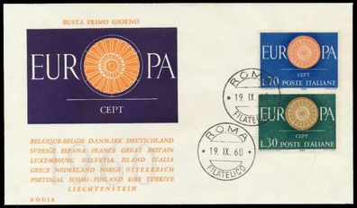 Italien 1960 Nr 1077-1078 BRIEF FDC X0894E2