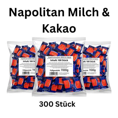 300x Napolitan Waffeln Milch Kakao einzeln verpackt Großpackung 3,5kg