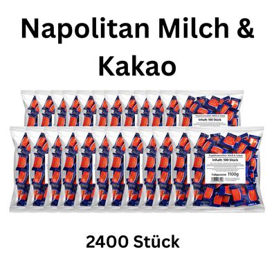 2400x Napolitan Waffeln Milch Kakao einzeln verpackt Mega Großpackung