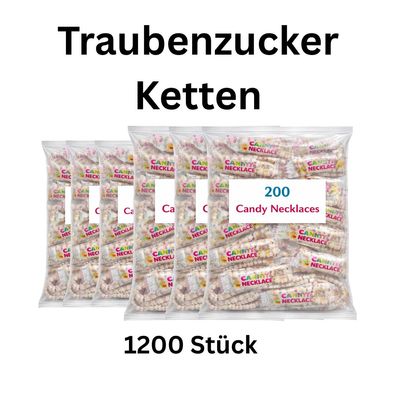 1200x Traubenzucker Ketten Candy Necklace einzeln Party Karneval XXL