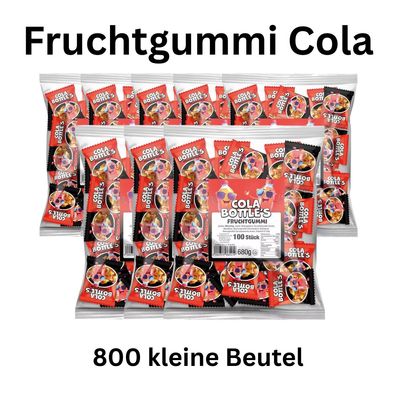 800x Cola Fruchtgummi Mini Packs einzeln verpackt Snack Süßwaren Vorrat