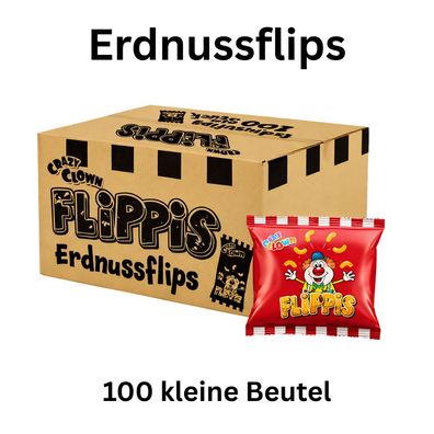 100x Erdnussflips Mini Packs einzeln verpackt Knabber Snack Party Vorrat