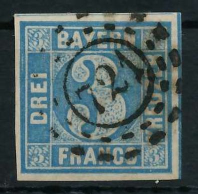 BAYERN Mühlradstempel AUF Nr 2II oMR 721 ZENTR- X7199FE