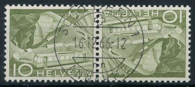 Schweiz Zusammendruck Nr K42 zentrisch gestempelt WAAGR PAAR X72371A