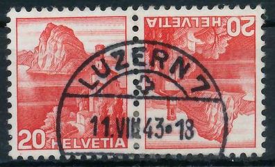 Schweiz Zusammendruck Nr K35y zentrisch gestempelt WAAGR PAA X7236EA