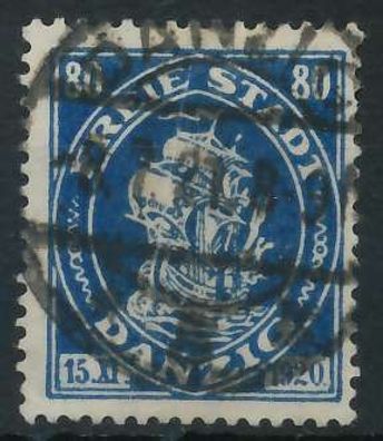DANZIG 1921 Nr 65 zentrisch gestempelt X72380E