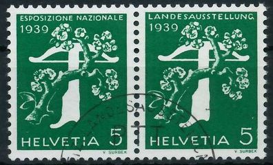 Schweiz Zusammendruck Nr W11 gestempelt WAAGR PAAR X728F36